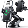 MOKPR 15W Wireless Car Charger, 3-in-1 Dash Windshield Vent Mount