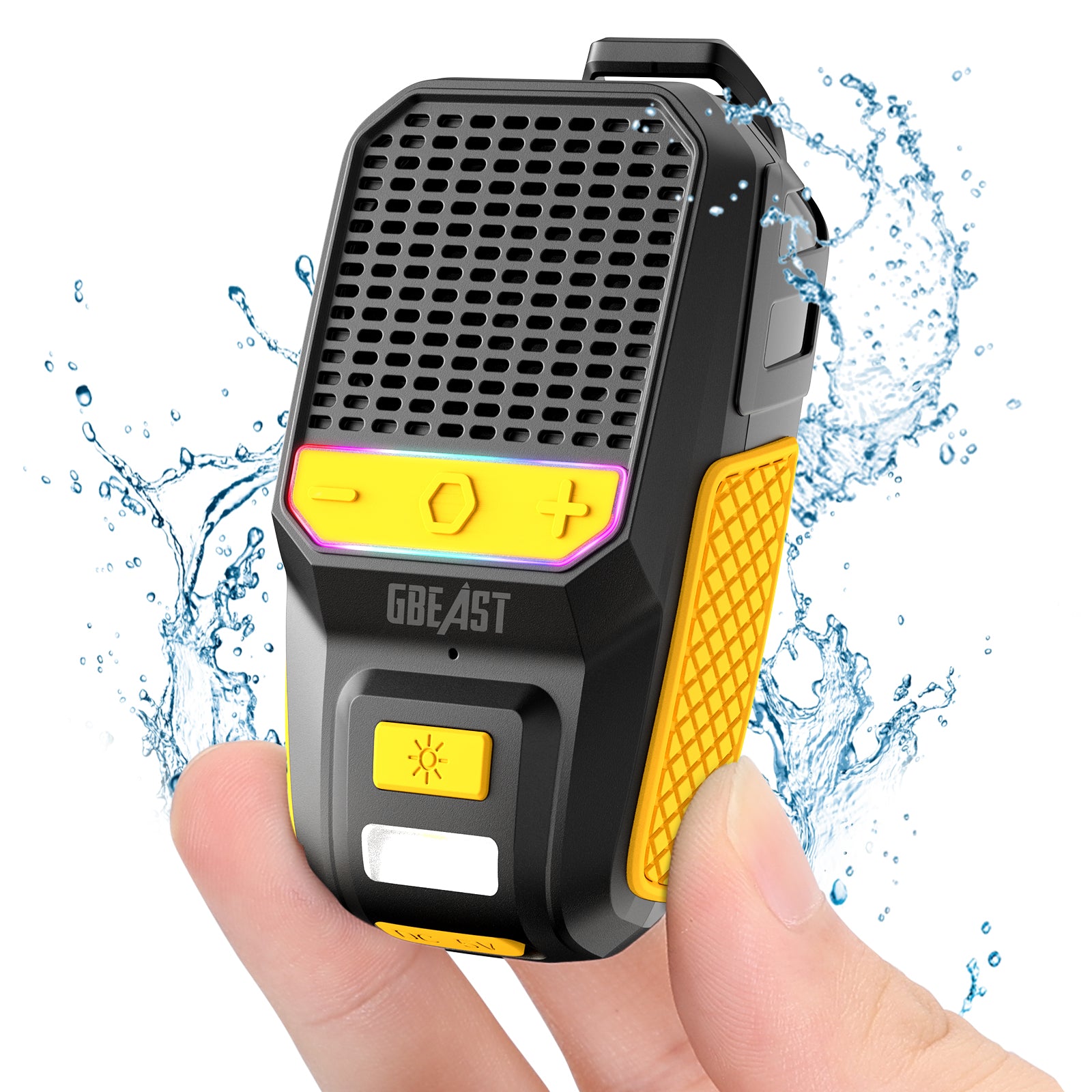 MOKPR Wearable Bluetooth Speaker, Clip-On IPX6 Waterproof