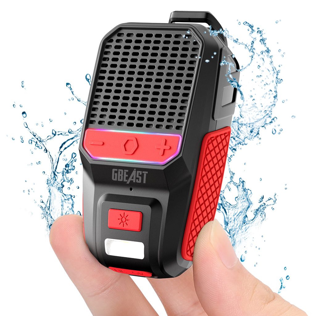 MOKPR Wearable Bluetooth Speaker, Clip-On IPX6 Waterproof