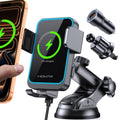 MOKPR 15W Wireless Car Charger, Multi-Mount with Safety Protection