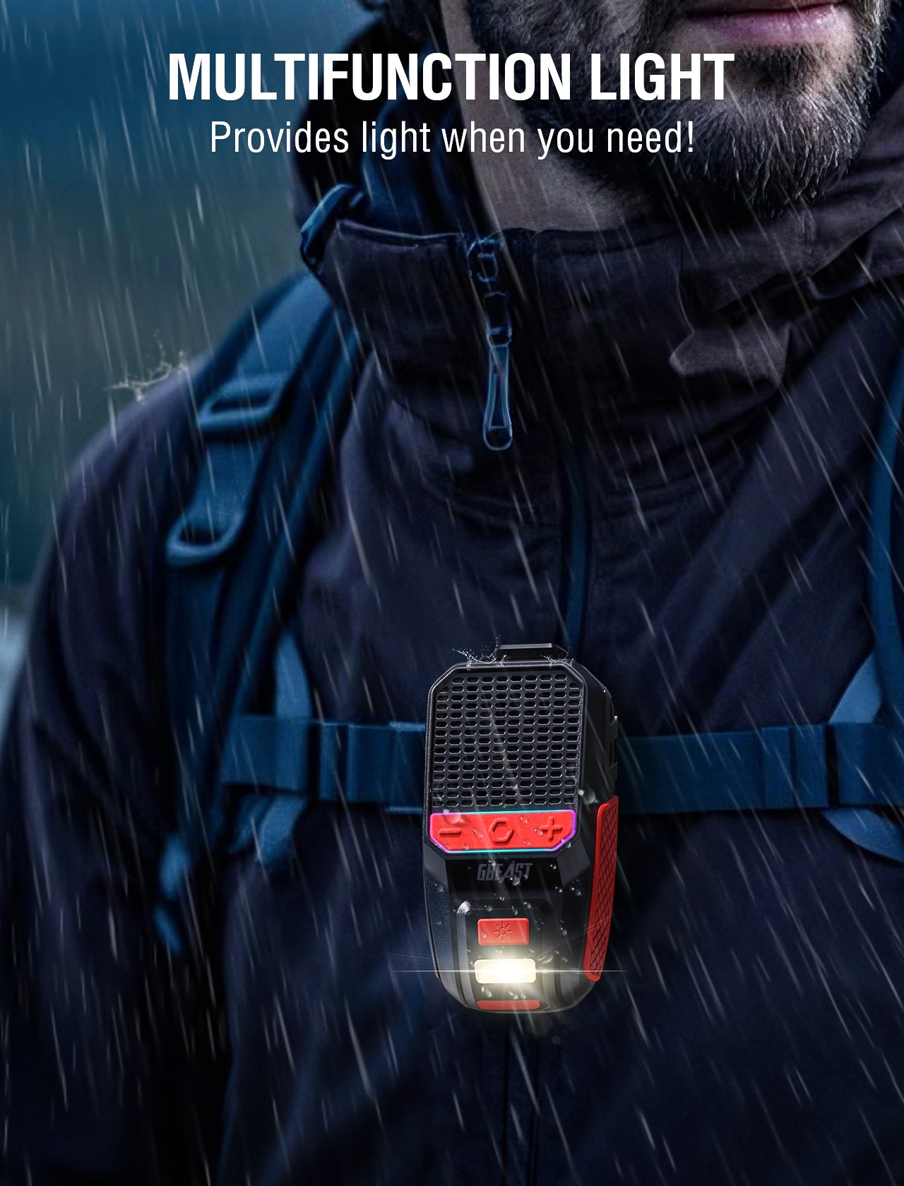 MOKPR Wearable Bluetooth Speaker, Clip-On IPX6 Waterproof