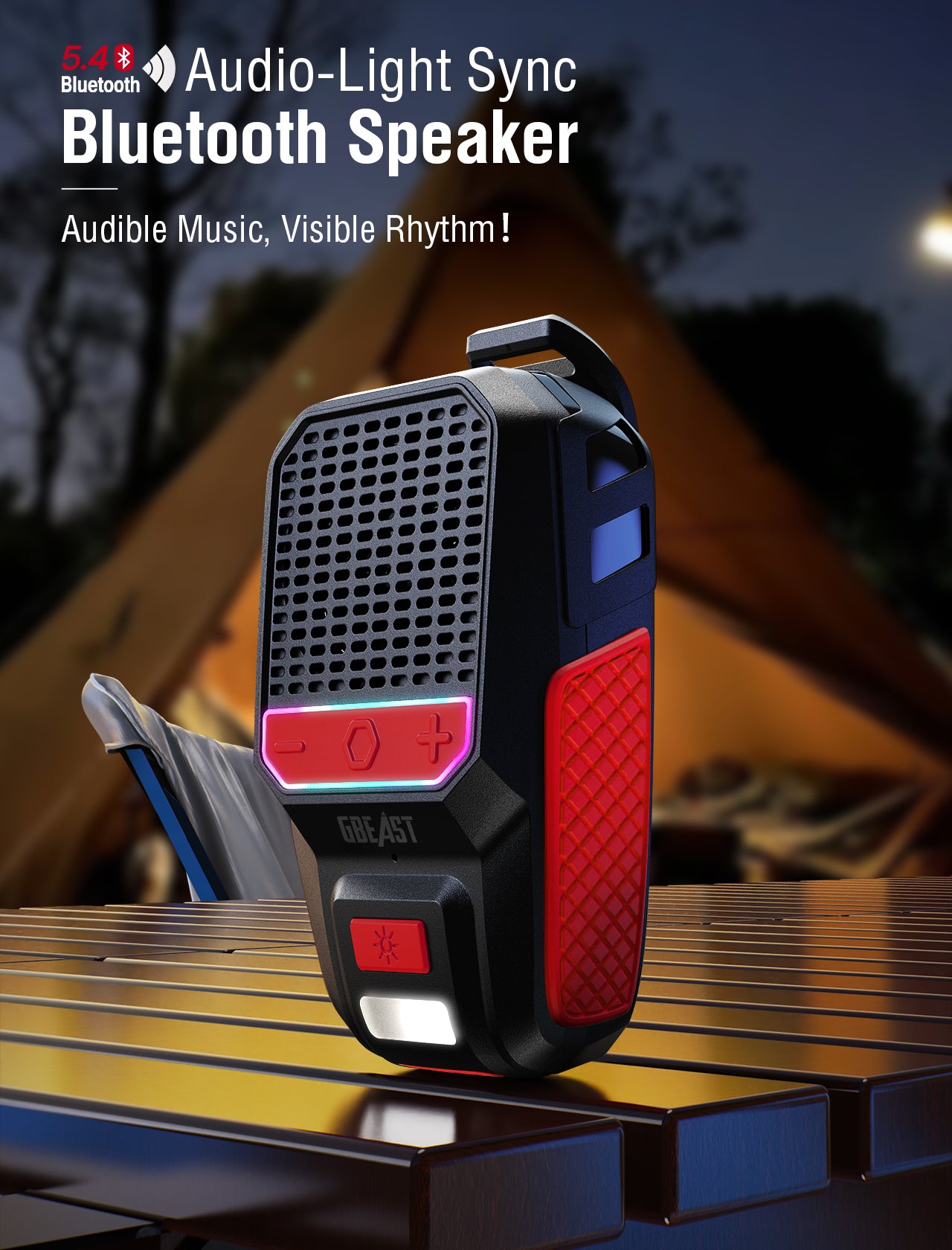 MOKPR Wearable Bluetooth Speaker, Clip-On IPX6 Waterproof