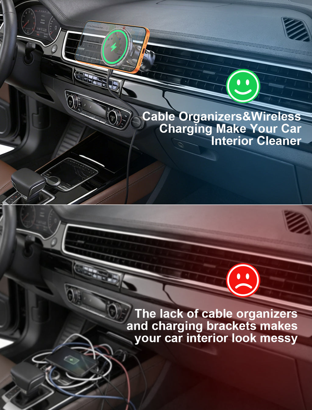 MOKPR MagSafe Car Charger with LED, Compatible with iPhone 12-17