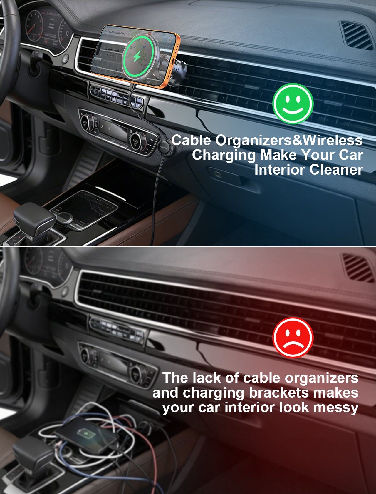 MOKPR MagSafe Car Charger with LED, Compatible with iPhone 12-17