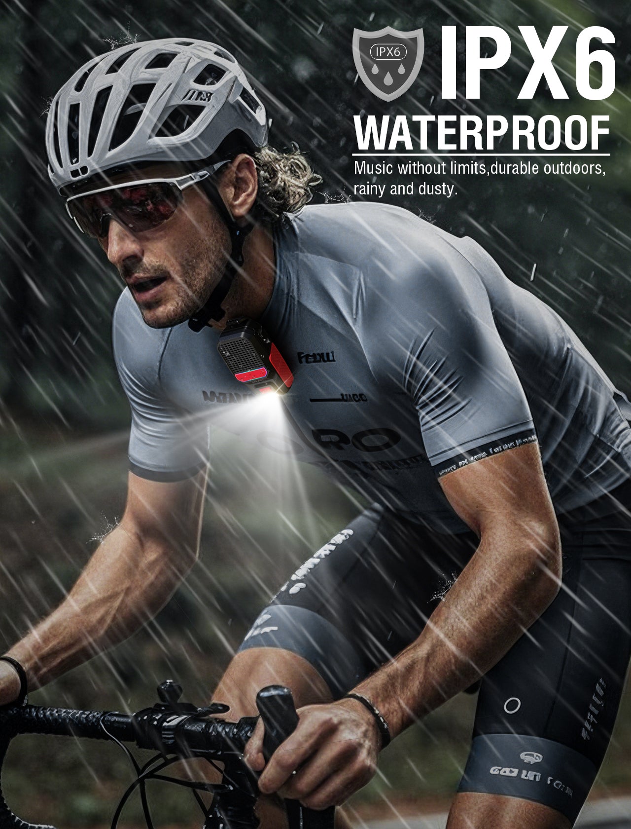 MOKPR Wearable Bluetooth Speaker, Clip-On IPX6 Waterproof